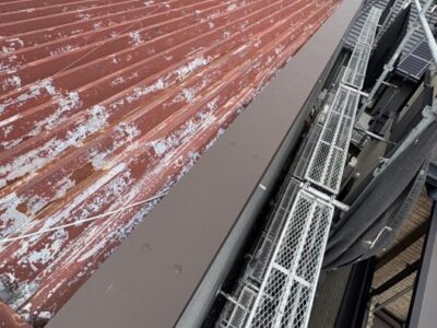 姫路市 I様邸 カラーガルバリウム鋼板 笠木板金交換工事