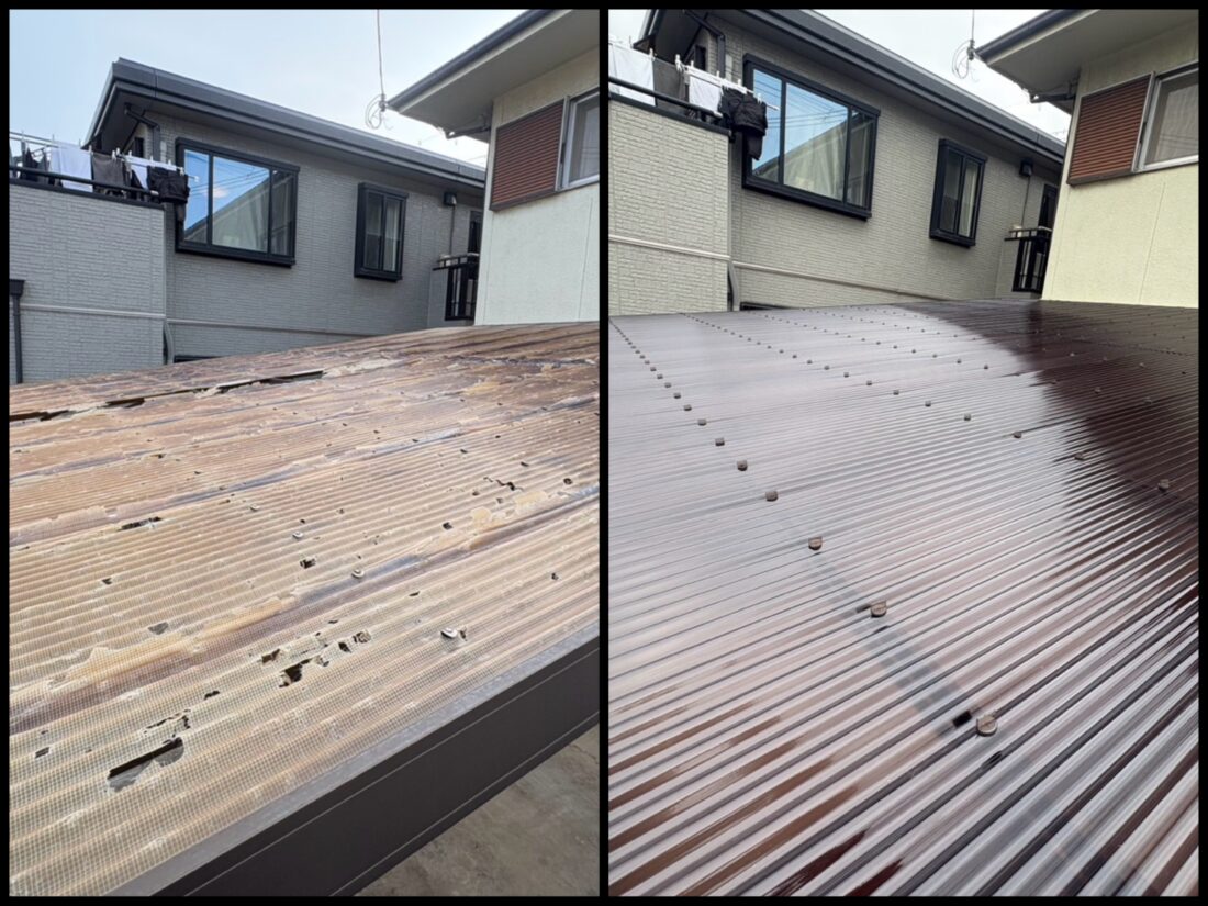 波板ポリカ張り替え工事